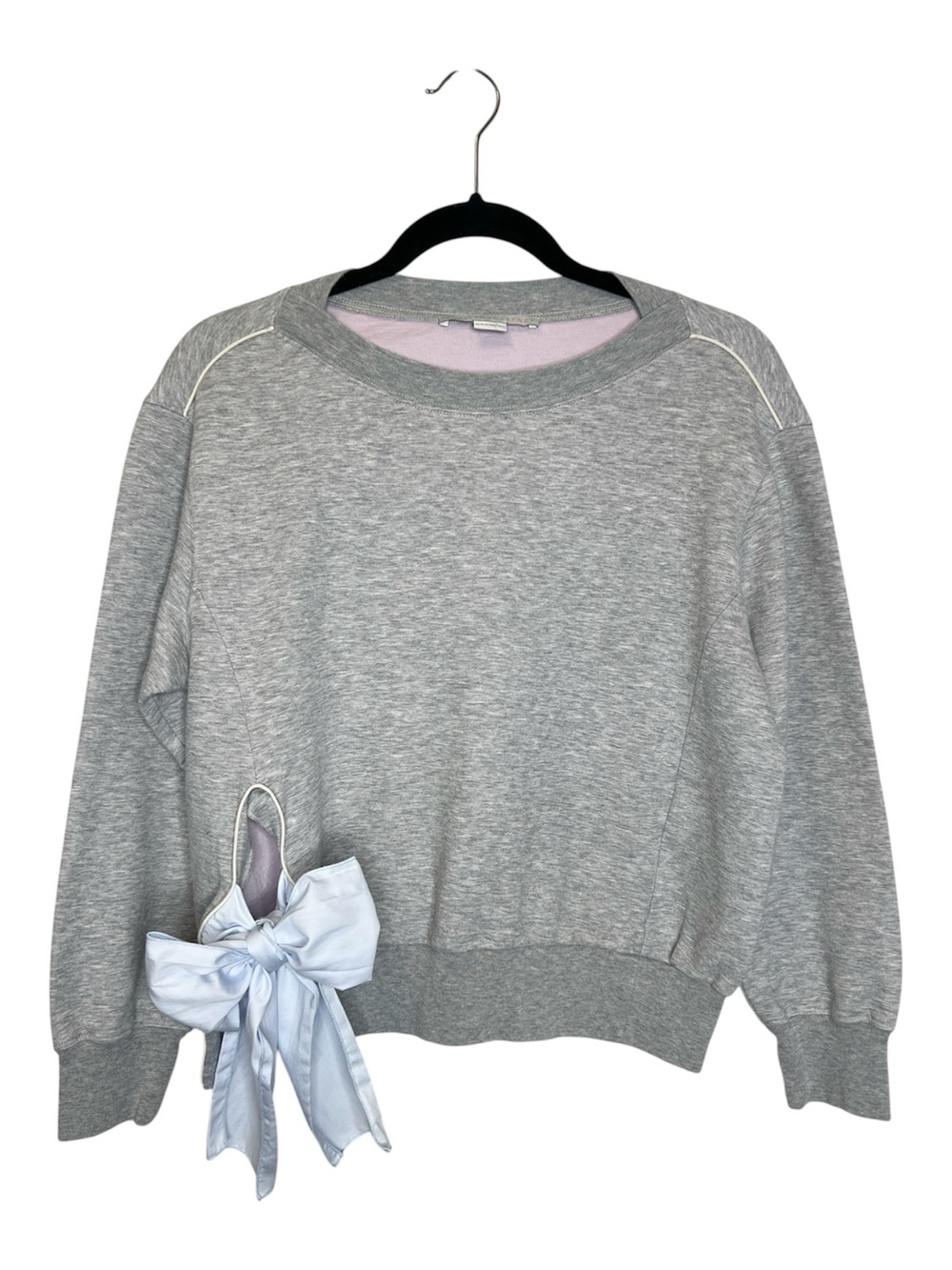 STELLA MCCARTNEY Blue Side Bow Gray Sweatshirt size 38 - Picture 1 of 12